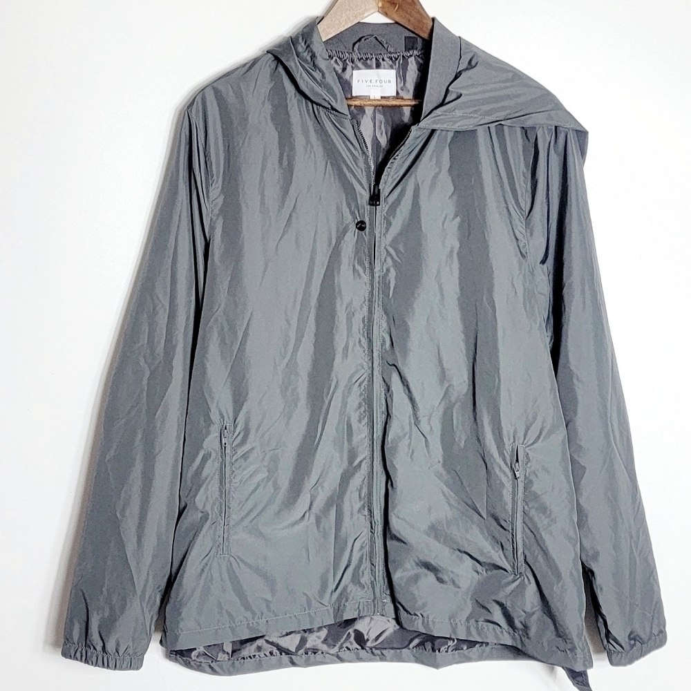 NWT Five Four Los Angeles Slater Grey Windbreaker Men's Jacket Size L
